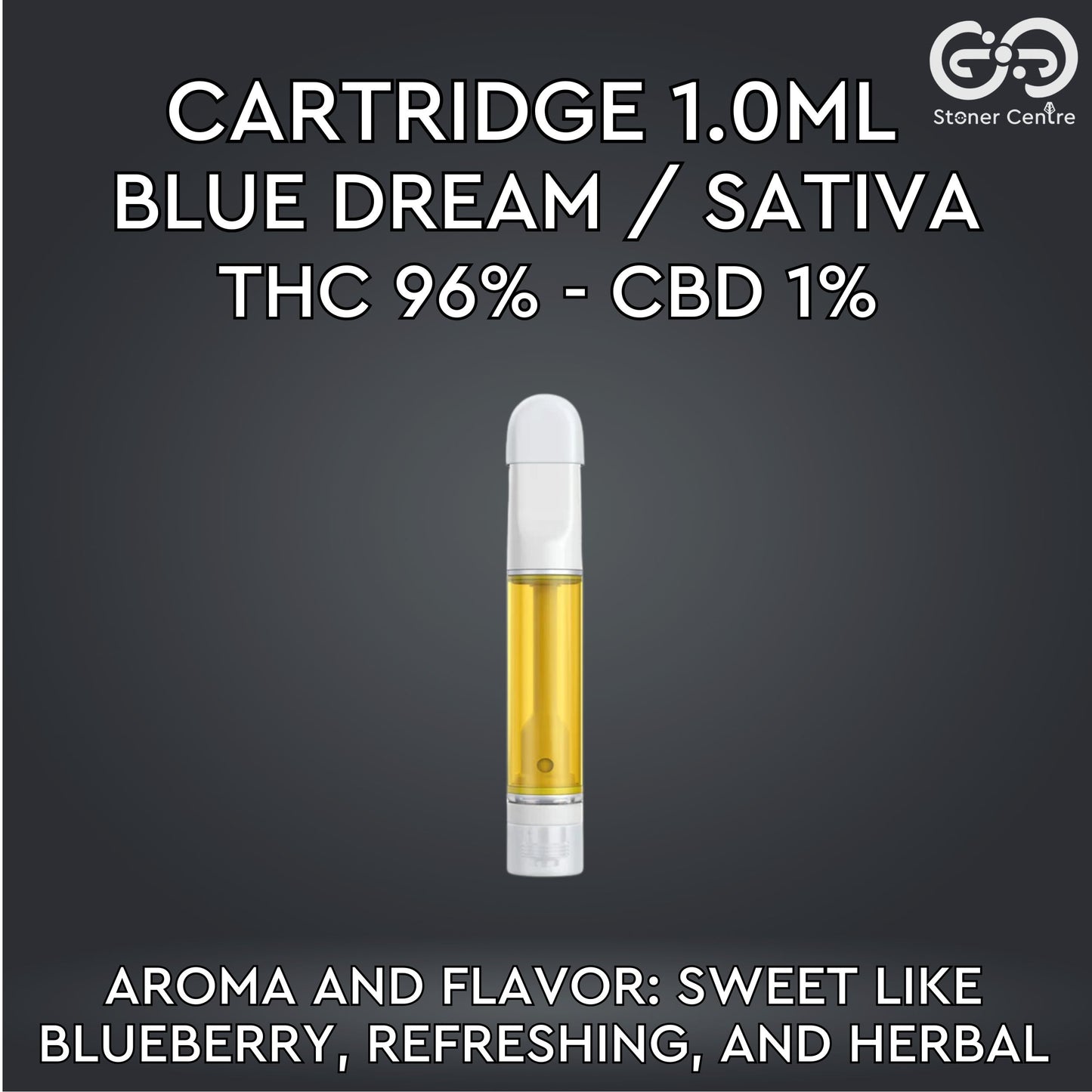 Cartridge 1.0ml | BLUE DREAM : SATIVA (เฉพาะหัวคาร์ทไม่รวมแบต)
