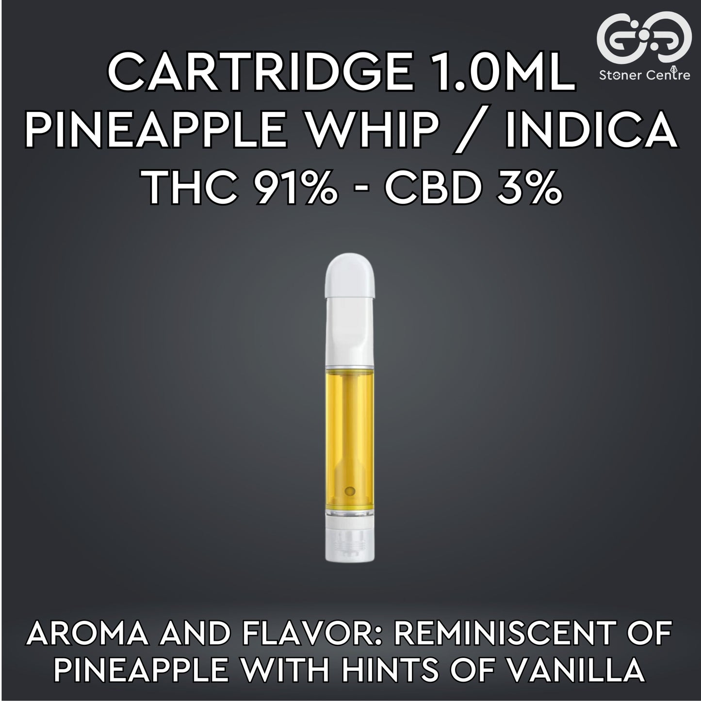 Cartridge 1.0ml | PINEAPPLE WHIP : INDICA (เฉพาะหัวคาร์ทไม่รวมแบต)
