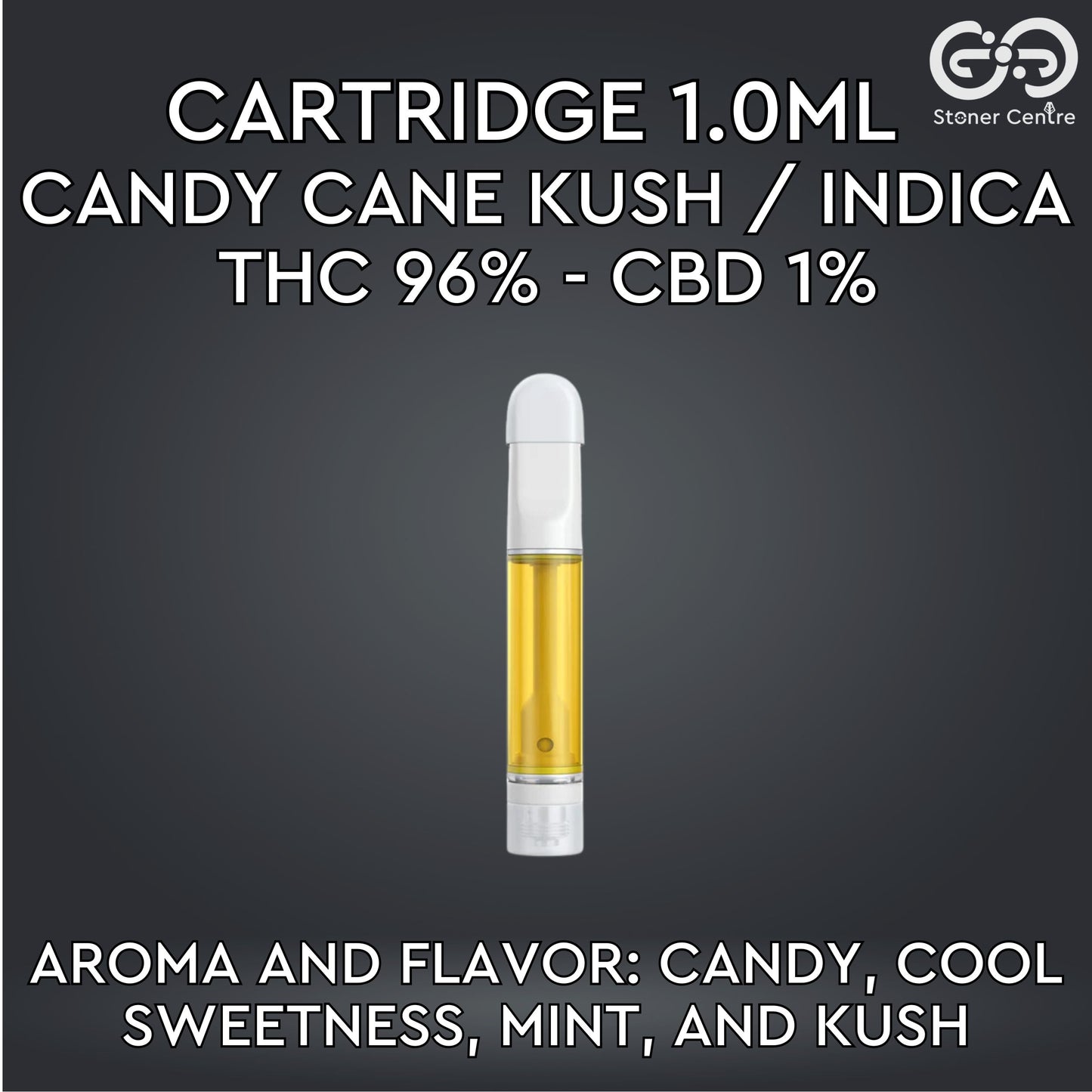 Cartridge 1.0ml | CANDY CANE KUSH : INDICA (เฉพาะหัวคาร์ทไม่รวมแบต)