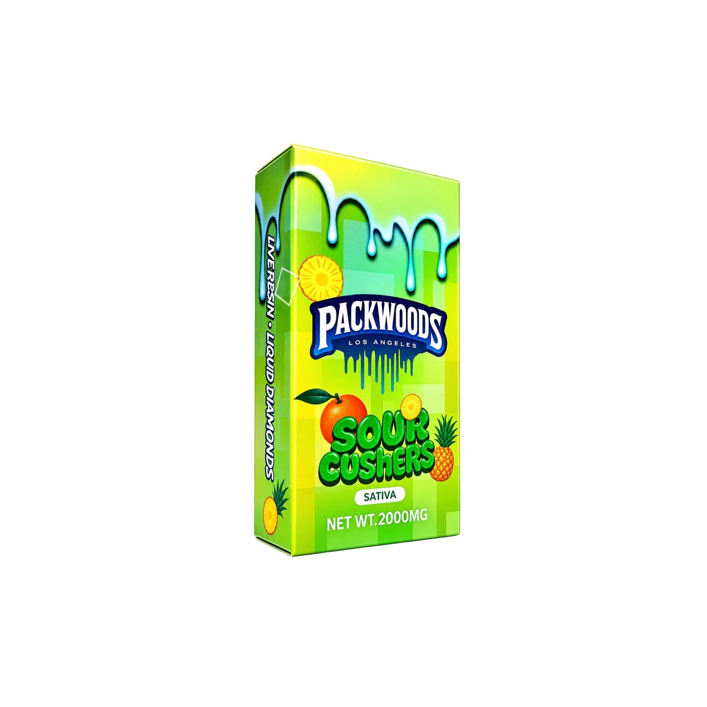 PACKWOODS - LIVE RESIN + LIQUID DIAMONDS 2.0ML | SOUR GUSHERS : SATIVA