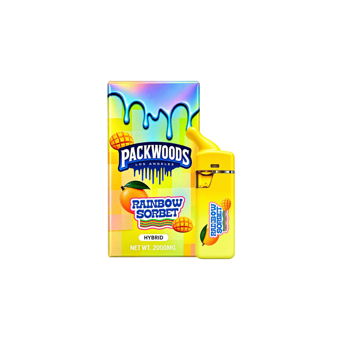 PACKWOODS - LIVE RESIN + LIQUID DIAMONDS 2.0ML | RAINBOW SORBET : HYBRID