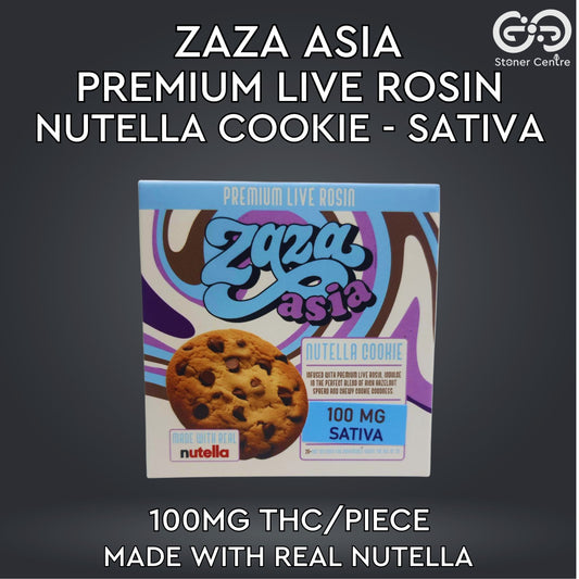 ZAZA ASIA | PREMIUM LIVE ROSIN NUTELLA COOKIE - SATIVA | 100MG THC/PIECE