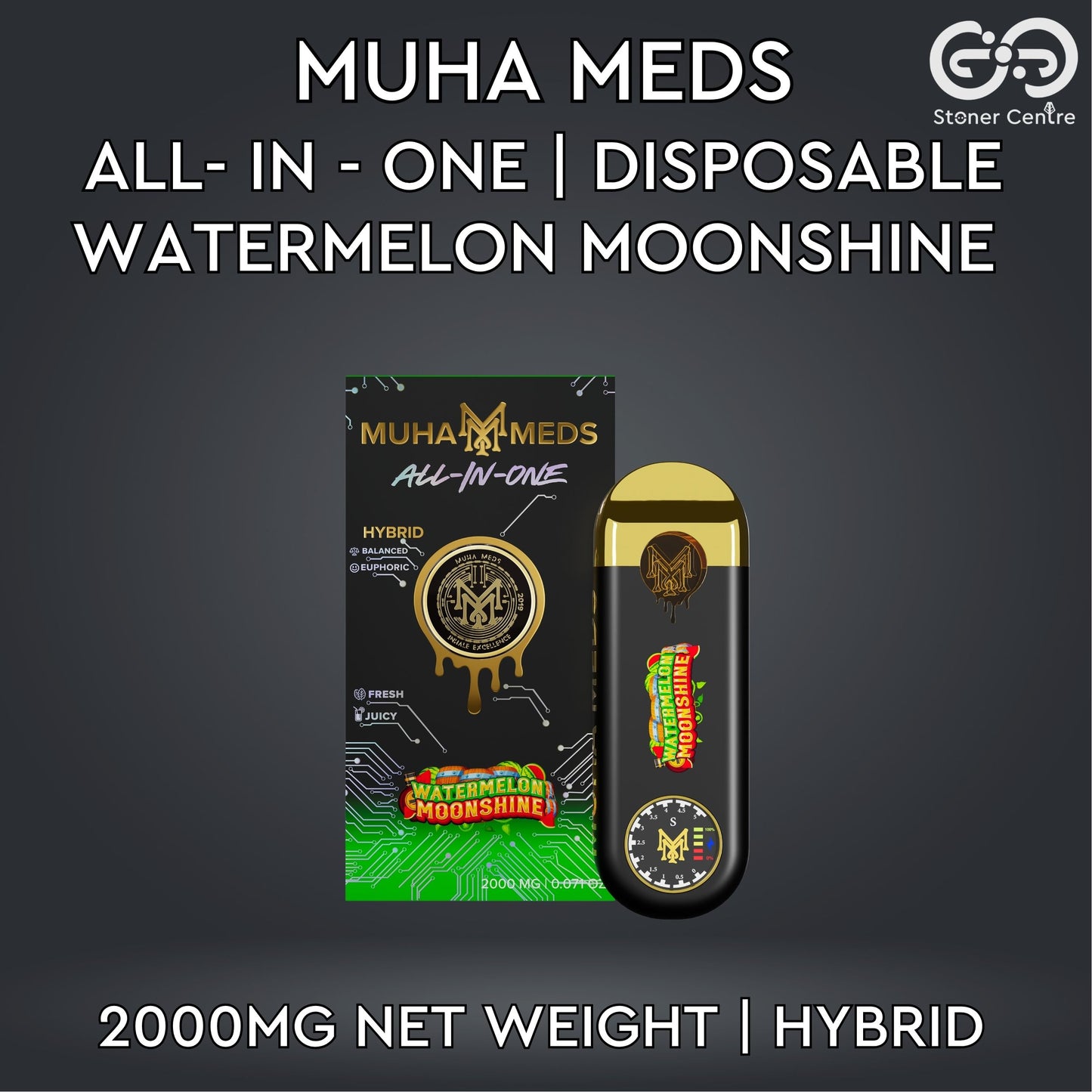 MUHA MEDS ALL - IN - ONE DISPOSABLE 2.0ML | WATERMELON MOONSHINE : HYBRID