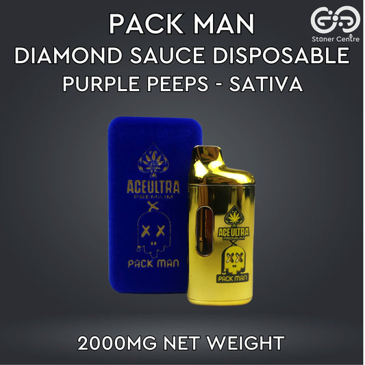 PACK MAN DIAMOND SAUCE DISPOSABLE | PURPLE PEEPS - SATIVA