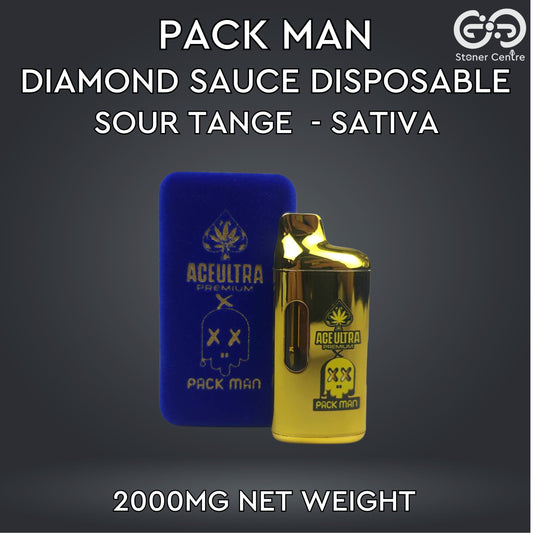 PACK MAN DIAMOND SAUCE DISPOSABLE | SOUR TANGE - SATIVA