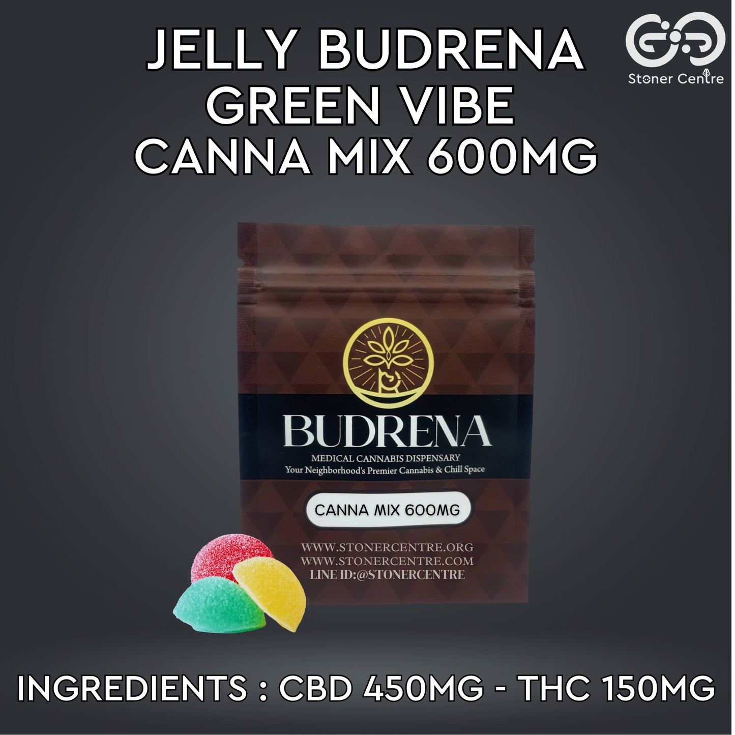 JELLY BUDRENA GREEN VIBE | CANNA MIX 600MG