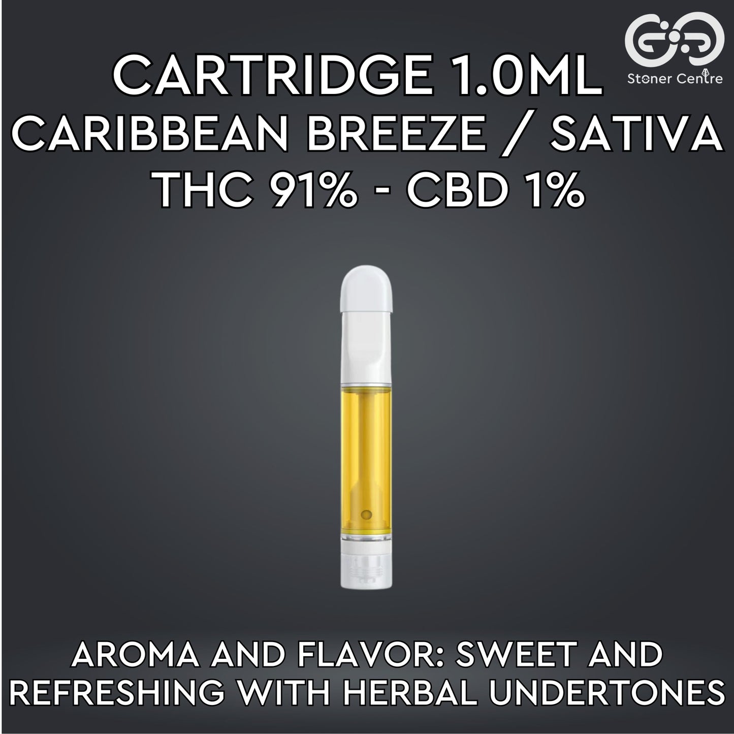 Cartridge 1.0ML | CARIBBEAN BREEZE : SATIVA (เฉพาะหัวคาร์ทไม่รวมแบต)