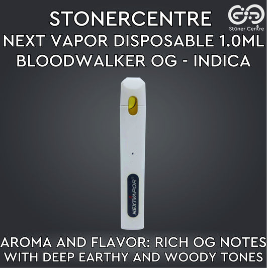 STONERCENTRE | NEXT VAPOR DISPOSABLE 1.0ML | BLOODWALKER OG - INDICA