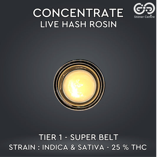 CONCENTRATE LIVE HASH ROSIN | TIER 1 - SUPER BELT