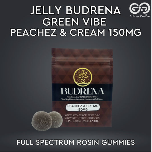 JELLY BUDRENA GREEN VIBE | PEACHEZ & CREAM 150MG