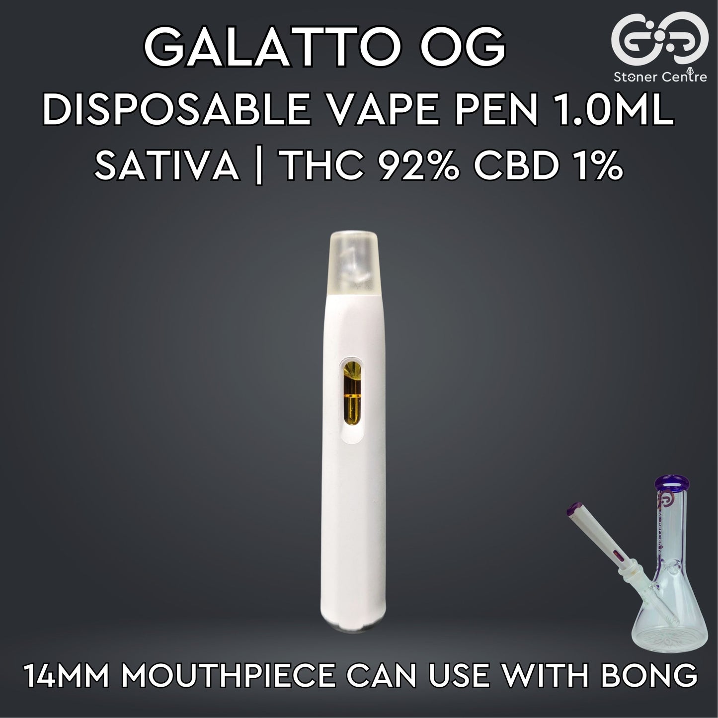DISPOSABLE VAPE PEN 1ML. | GALATO OG : SATIVA