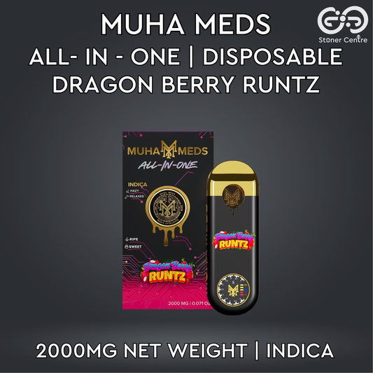 MUHA MEDS ALL - IN - ONE DISPOSABLE 2.0MG | DRAGON BERRY RUNTZ : INDICA
