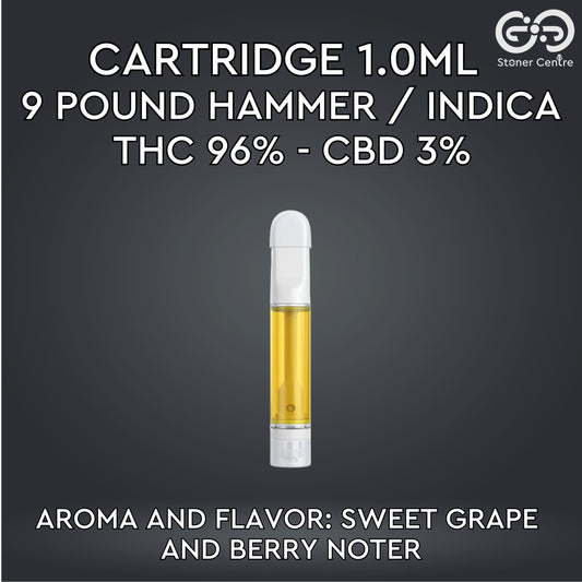 Cartridge 1.0ML | 9 POUND HAMMER : INDICA (เฉพาะหัวคาร์ทไม่รวมแบต)