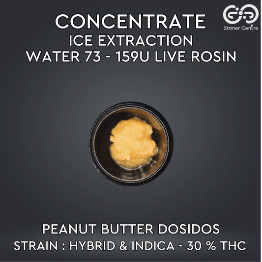 CONCENTRATE - ICE EXTRACTION WATER 73 - 159U LIVE ROSIN | PEANUT BUTTER DOSIDOS