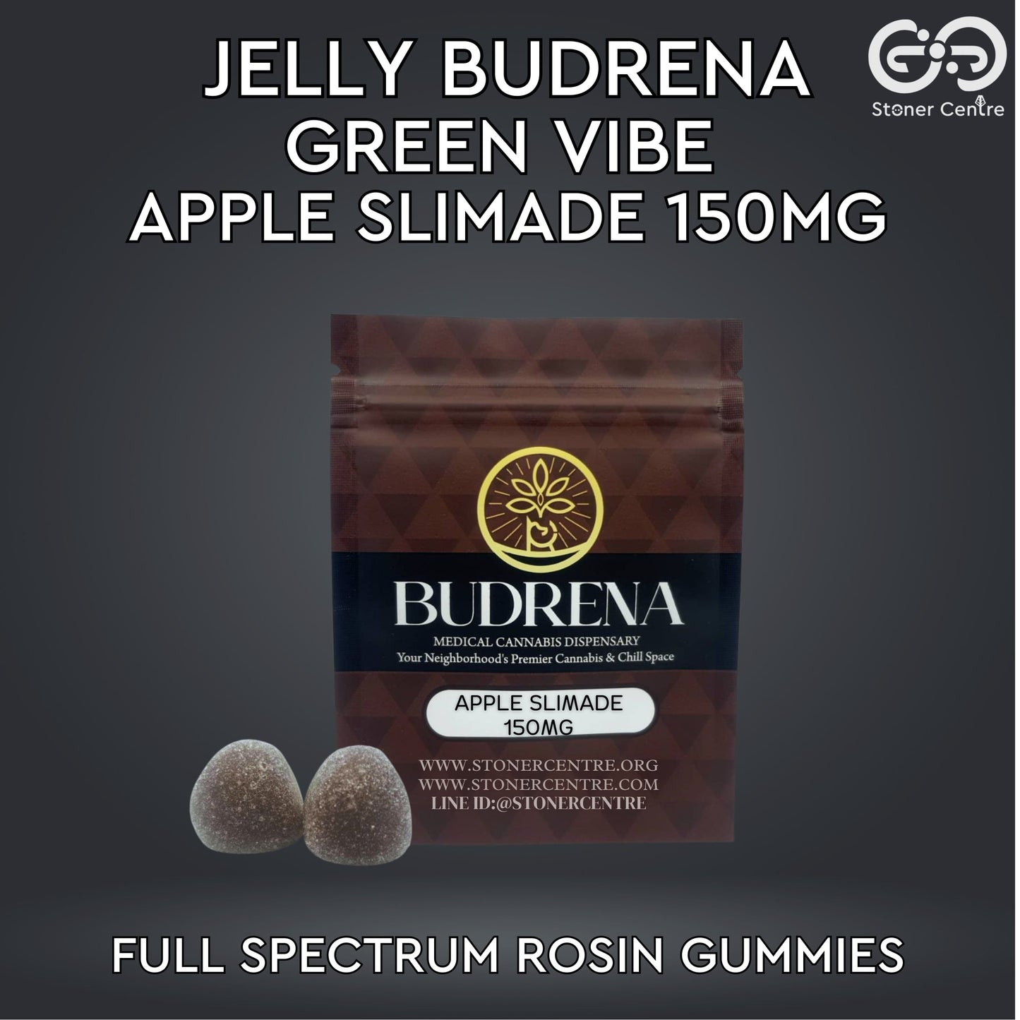 JELLY BUDRENA GREEN VIBE | APPLE SLIMADE 150MG