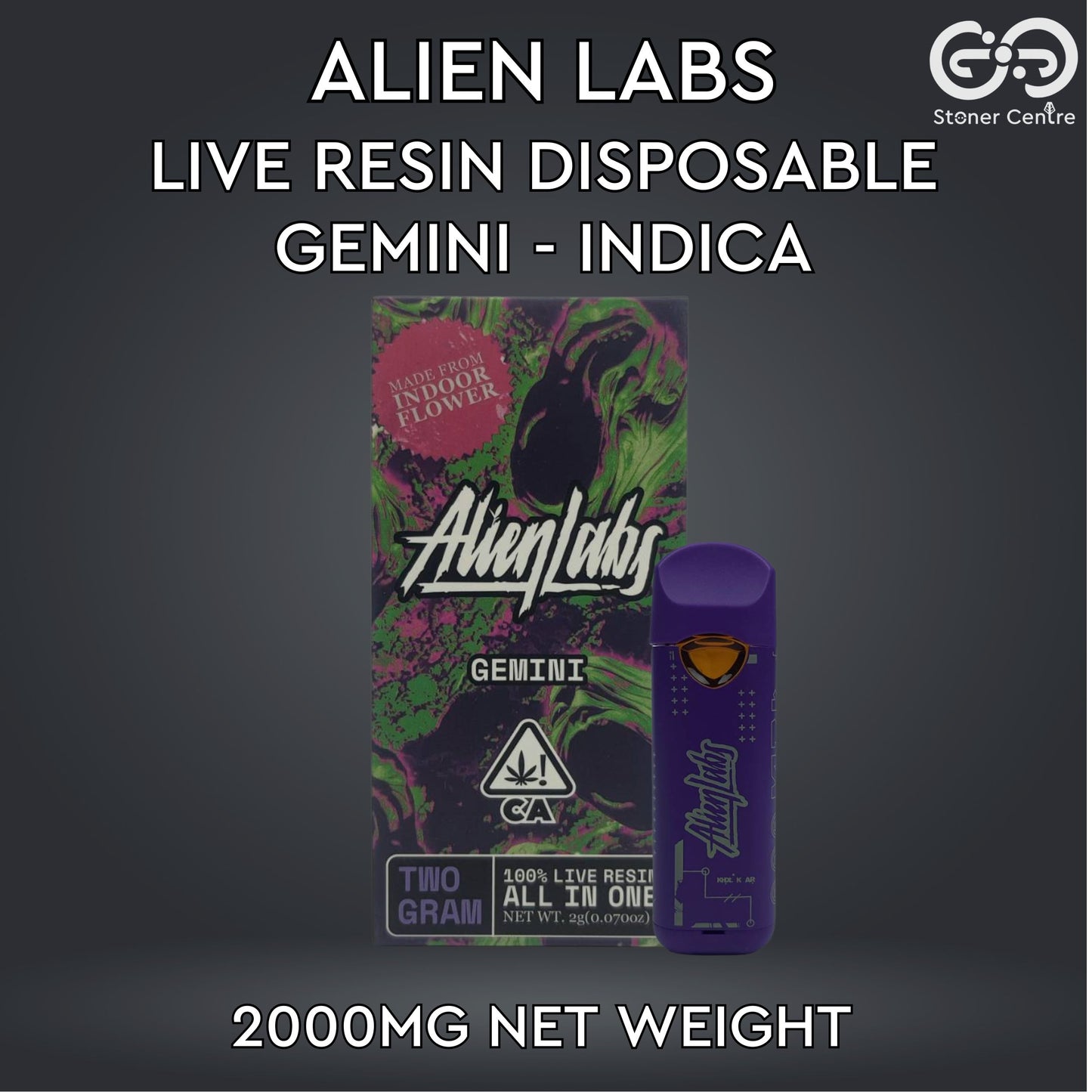 ALIEN LABS LIVE RESIN DISPOSABLE | GEMINI : INDICA