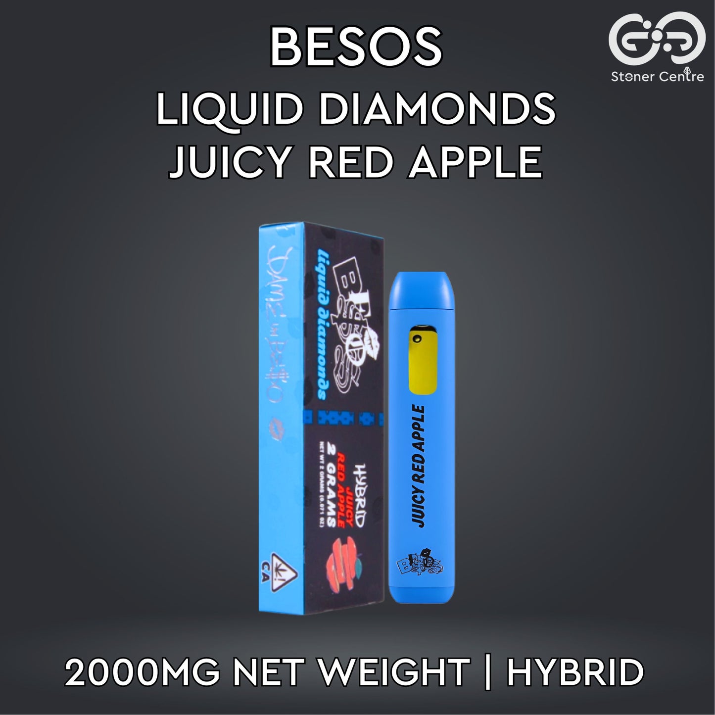 BESOS - LIQUID DIAMONDS 2.0ML | JUICY RED APPLE : HYBRID