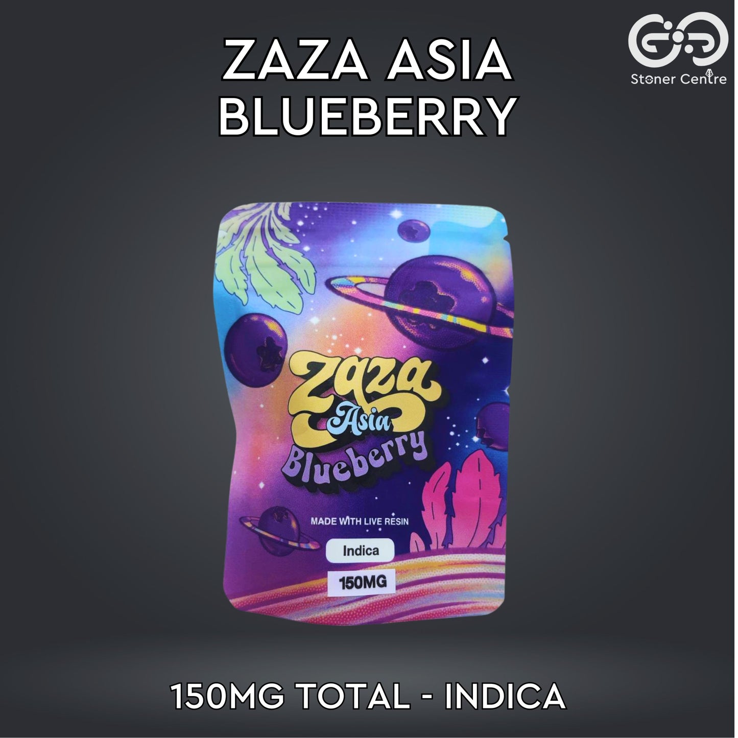 JELLY ZAZA ASIA | BLUEBERRY 150MG EDIBLES GUMMY INFUSED THC SNACK
