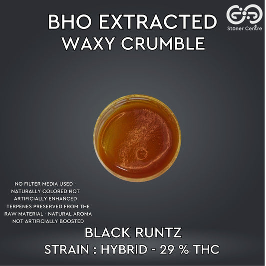 BHO EXTRACTED | WAXY CRUMBLE - BLACK RUNTZ