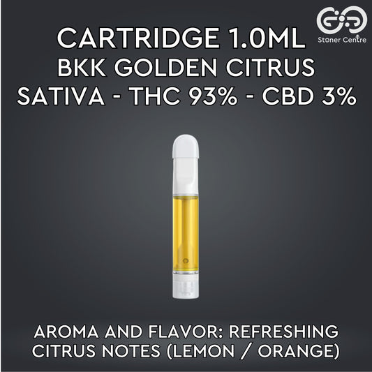 Cartridge 1.0ML | BKK GOLDEN CITRUS : SATIVA (เฉพาะหัวคาร์ทไม่รวมแบต)