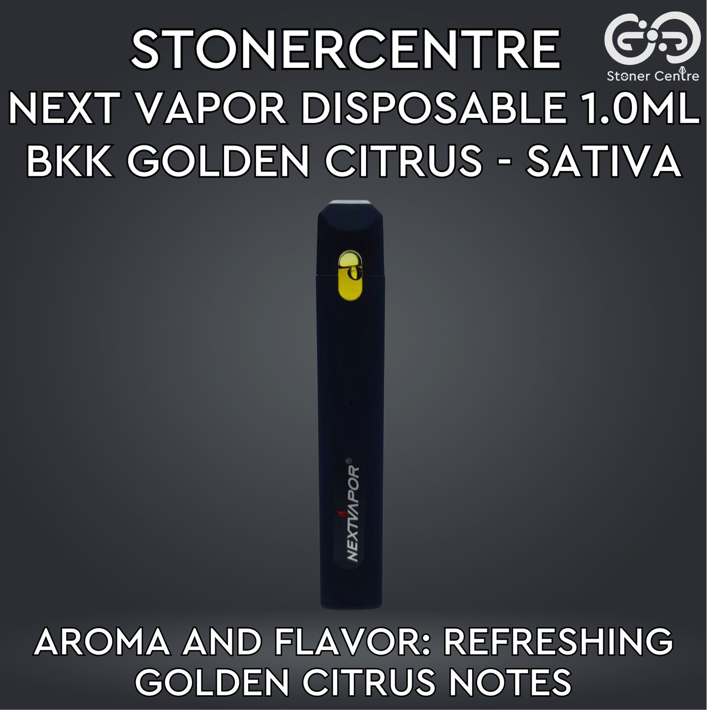 STONERCENTRE | NEXT VAPOR DISPOSABLE 1.0ML | BKK GOLDEN CITRUS - SATIVA
