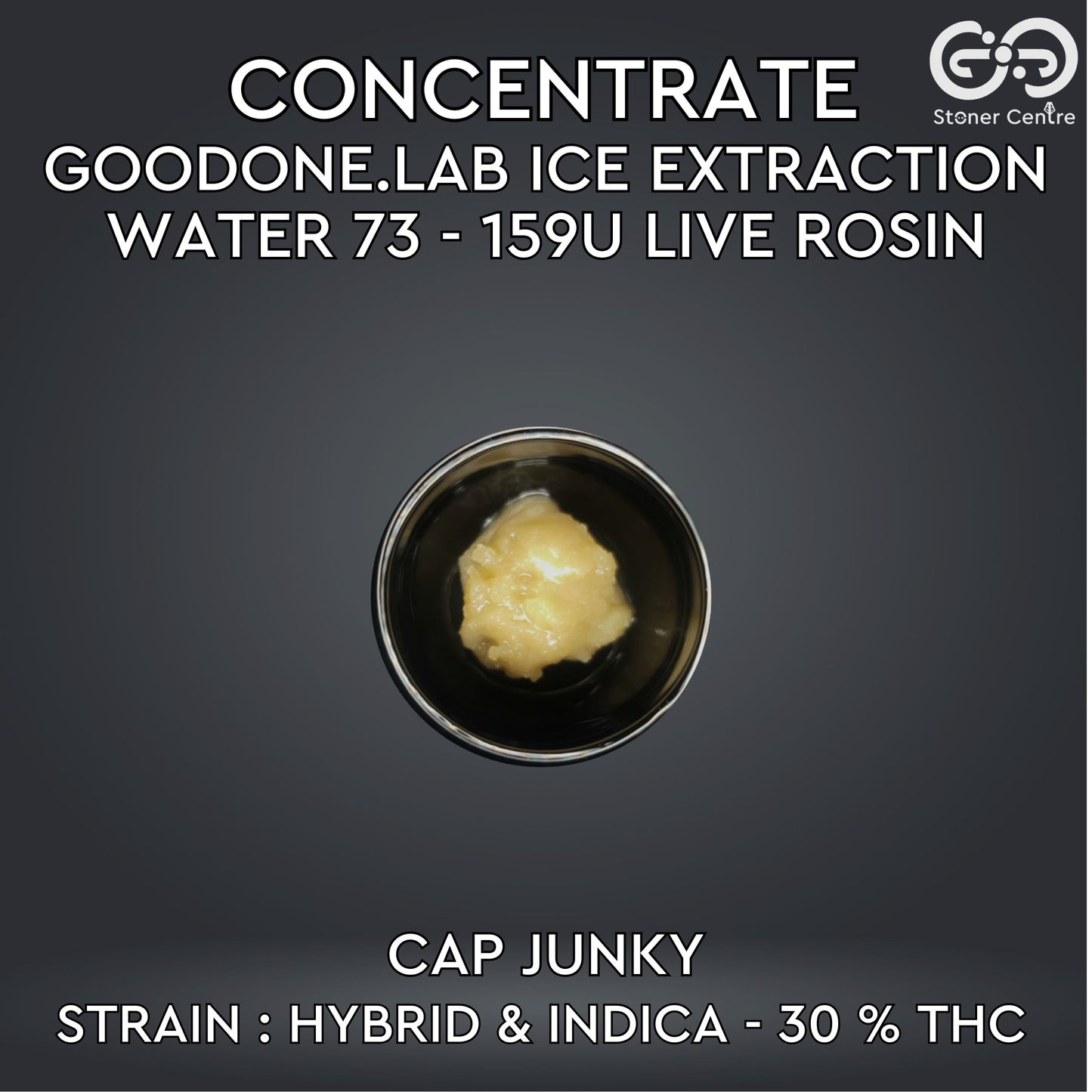 CONCENTRATE GOODONE.LAB - ICE EXTRACTION WATER 73 - 159U LIVE ROSIN | CAP JUNKY