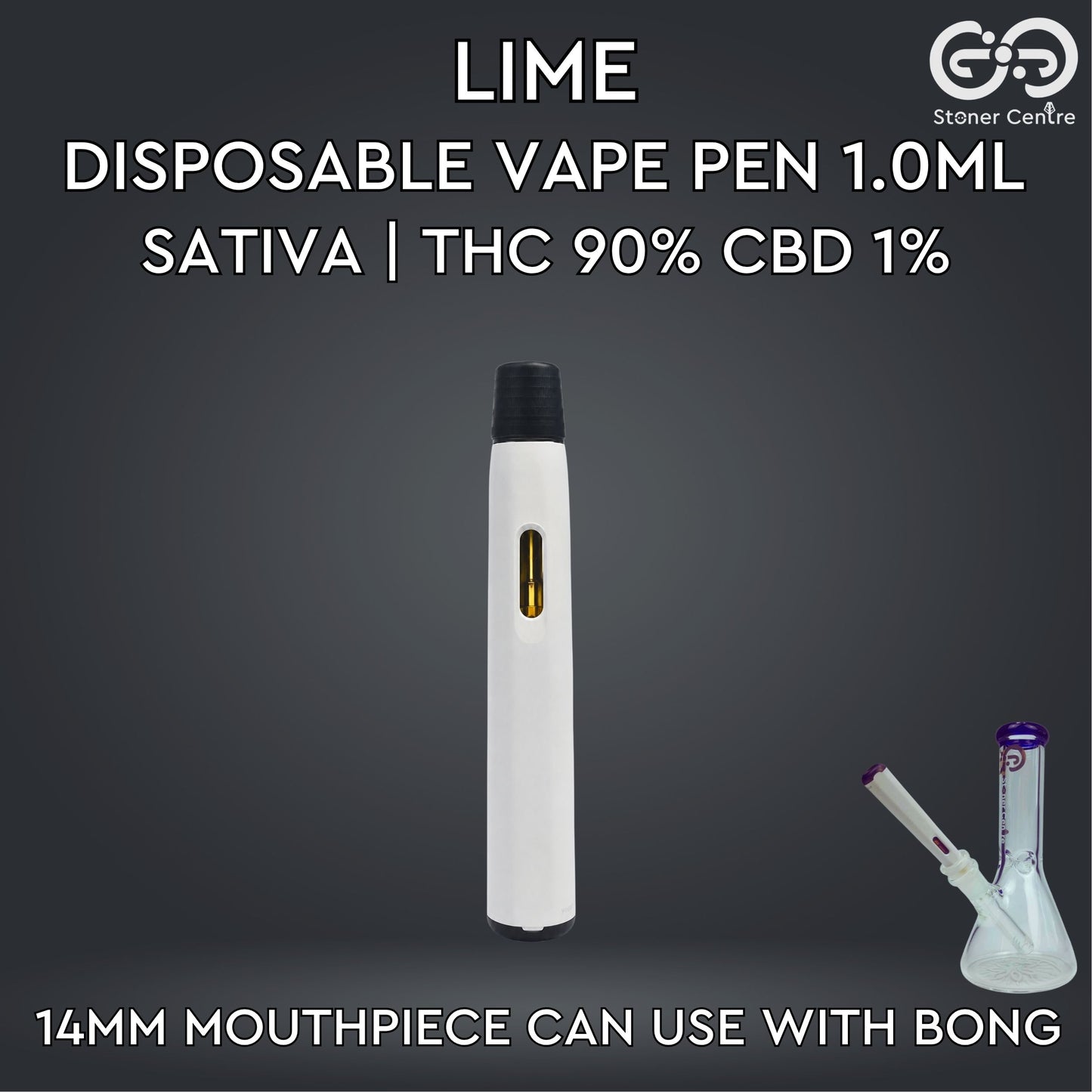 DISPOSABLE VAPE PEN 1.0ML | LIME : SATIVA