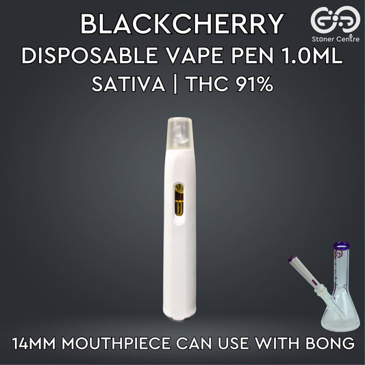 DISPOSABLE VAPE PEN 1.0ML | BLACKCHERRY : SATIVA