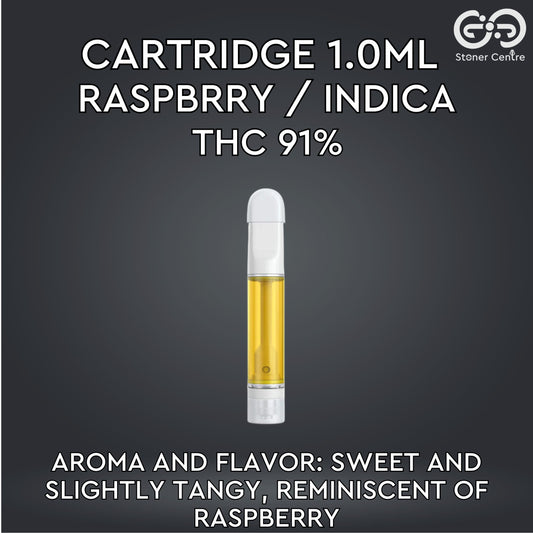 Cartridge 1.0ml | RASPBERRY : INDICA (เฉพาะหัวคาร์ทไม่รวมแบต)