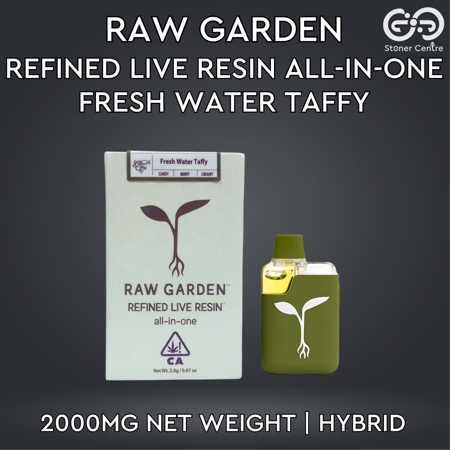 RAW GARDEN - REFINED LIVE RESIN ALL-IN-ONE 2.0ML | FRESH WATER TAFFY : HYBRID