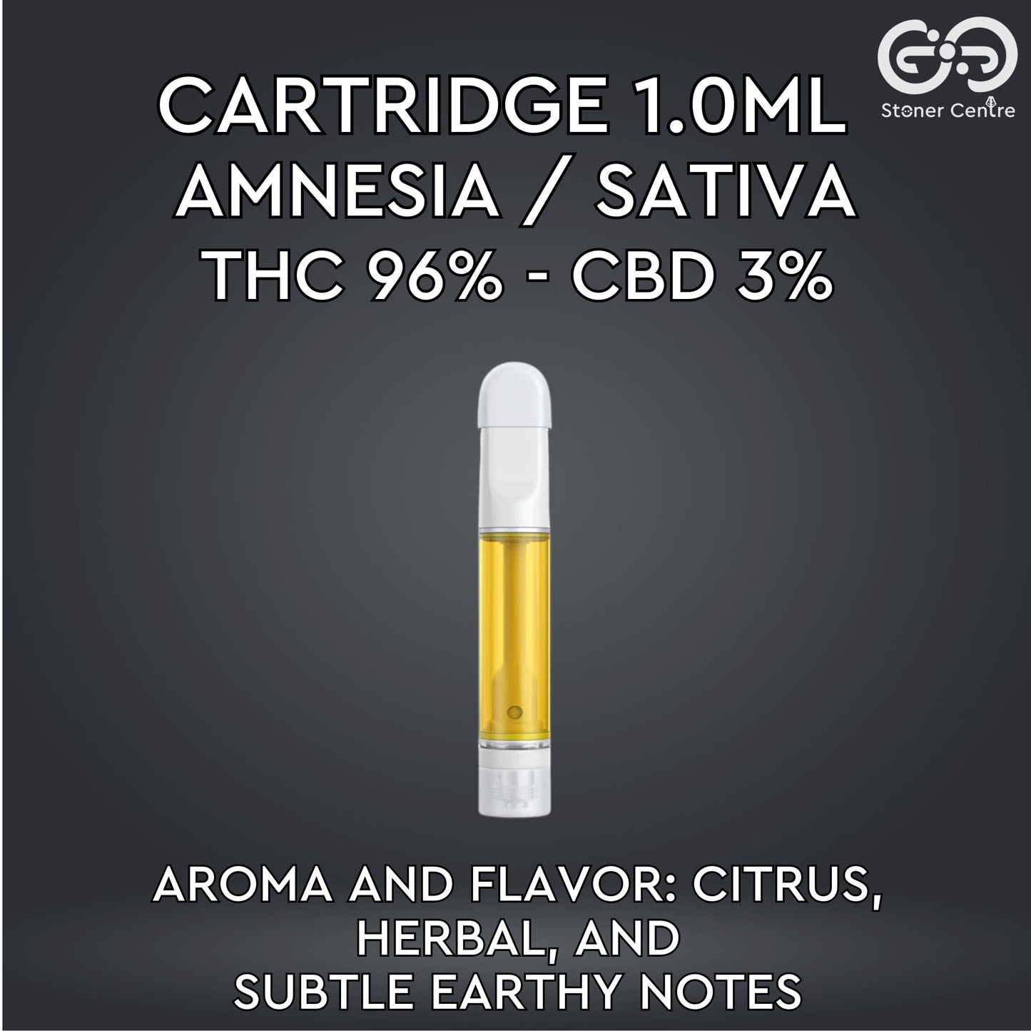 Cartridge 1.0ml | AMNESIA : SATIVA (เฉพาะหัวคาร์ทไม่รวมแบต)