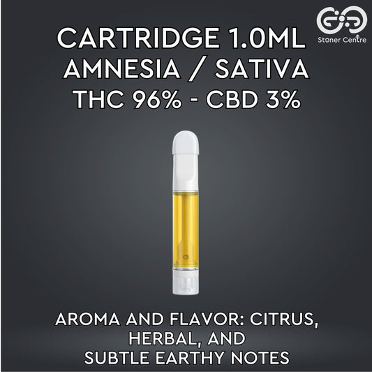 Cartridge 1.0ml | AMNESIA : SATIVA (เฉพาะหัวคาร์ทไม่รวมแบต)