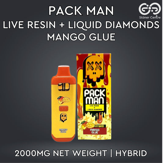 PACK MAN - LIVE RESIN + LIQUID DIAMONDS 2.0ML | MANGO GLUE : HYBRID