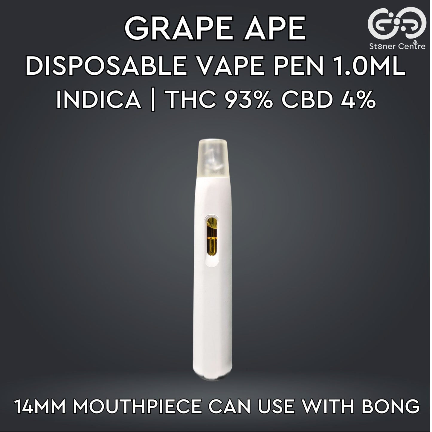 DISPOSABLE VAPE PEN 1.0ML | GRAPE APE : INDICA