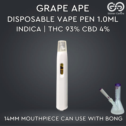 DISPOSABLE VAPE PEN 1.0ML | GRAPE APE : INDICA