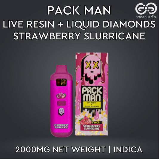 PACK MAN - LIVE RESIN + LIQUID DIAMONDS 2.0ML | STRAWBERRY SLURRICANE : INDICA