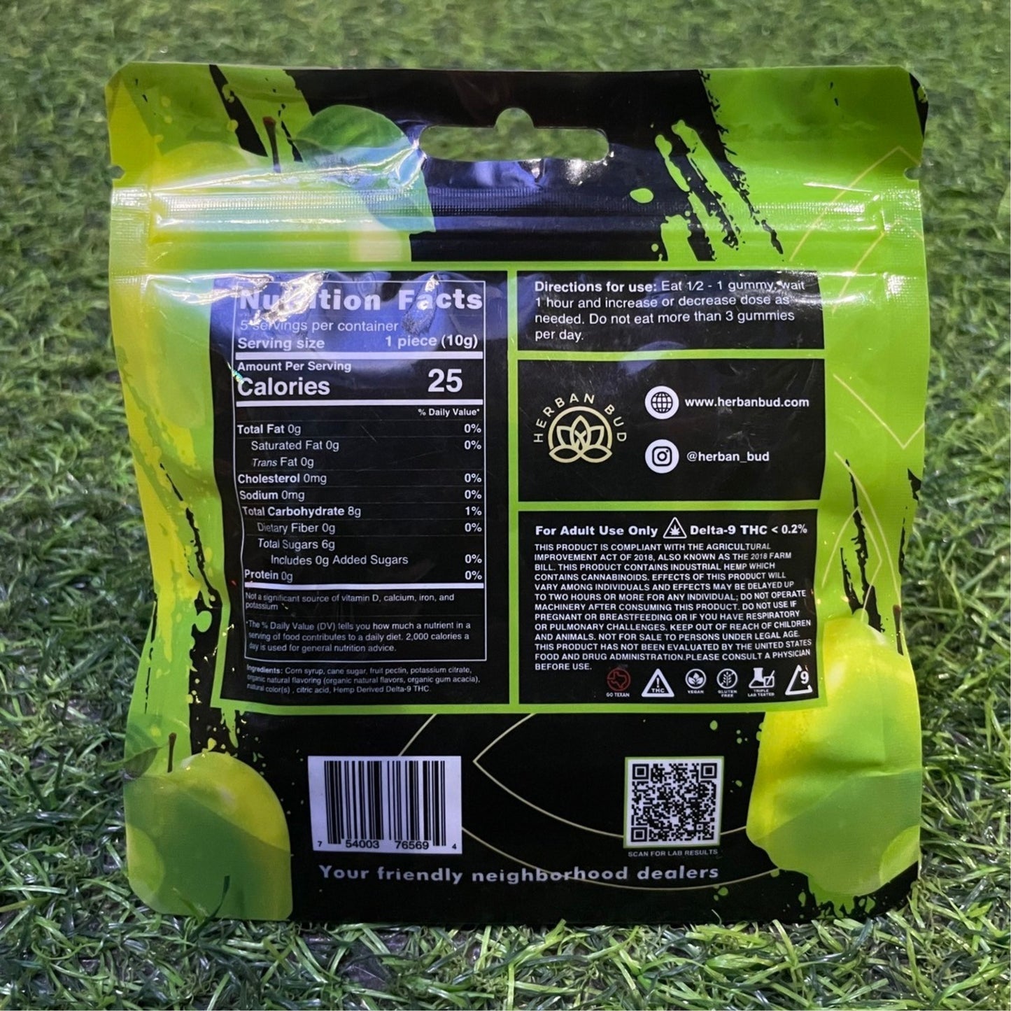 Jelly | Herban Bud Green Apple Edibles gummy infused thc snack