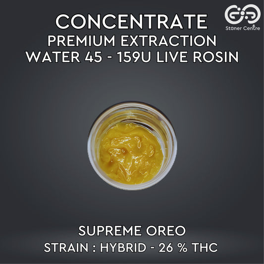 CONCENTRATE - PREMIUM EXTRACTION WATER 45 - 159U LIVE ROSIN | FS TIER 2 - SUPREME OREO