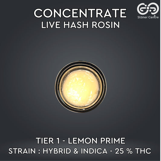 CONCENTRATE LIVE HASH ROSIN | TIER 1 - LEMON PRIME