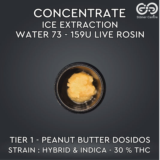 CONCENTRATE - ICE EXTRACTION WATER 73 - 159U LIVE ROSIN | TIER 1 - PEANUT BUTTER DOSIDOS