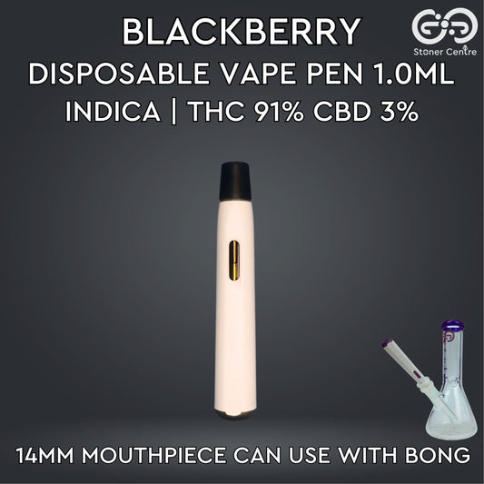 DISPOSABLE VAPE PEN 1.0ML | BLACKBERRY : INDICA