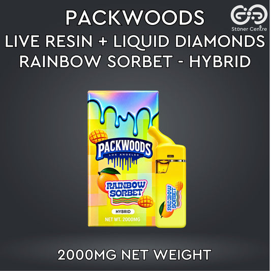 PACKWOODS - LIVE RESIN + LIQUID DIAMONDS 2.0ML | RAINBOW SORBET : HYBRID