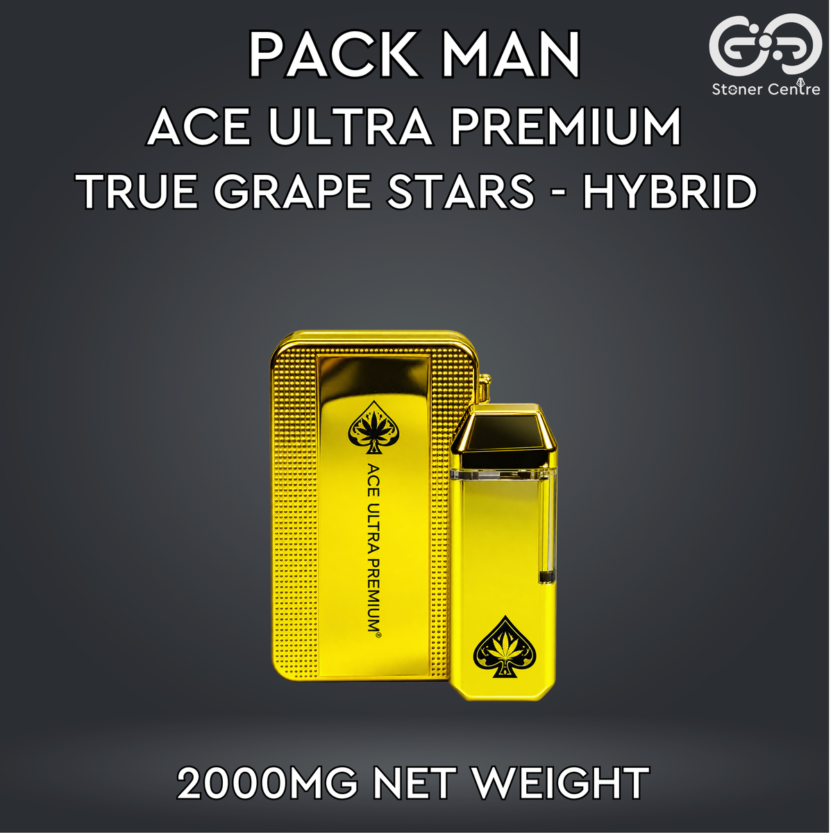 PACK MAN ACE ULTRA PREMIUM 2.0ML | TRUE GRAPE STARS - HYBRID