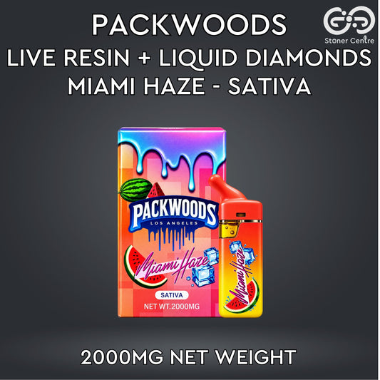 PACKWOODS - LIVE RESIN + LIQUID DIAMONDS 2.0ML | MIAMI HAZE : SATIVA