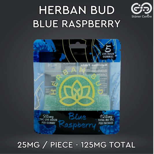 Jelly | Herban Bud Blue Raspberry Edibles gummy infused thc snack