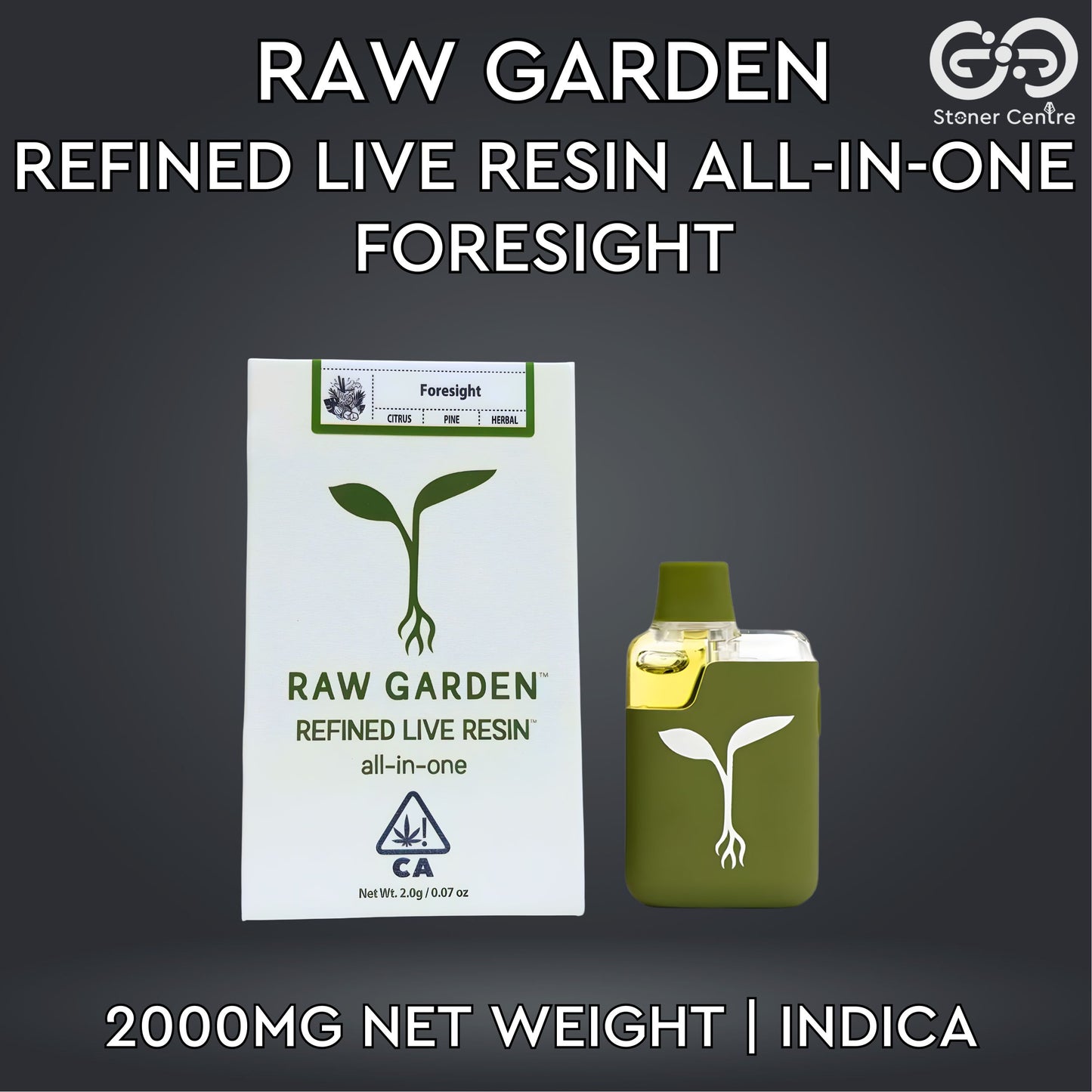 RAW GARDEN - REFINED LIVE RESIN ALL-IN-ONE 2.0ML | FORESIGHT : INDICA