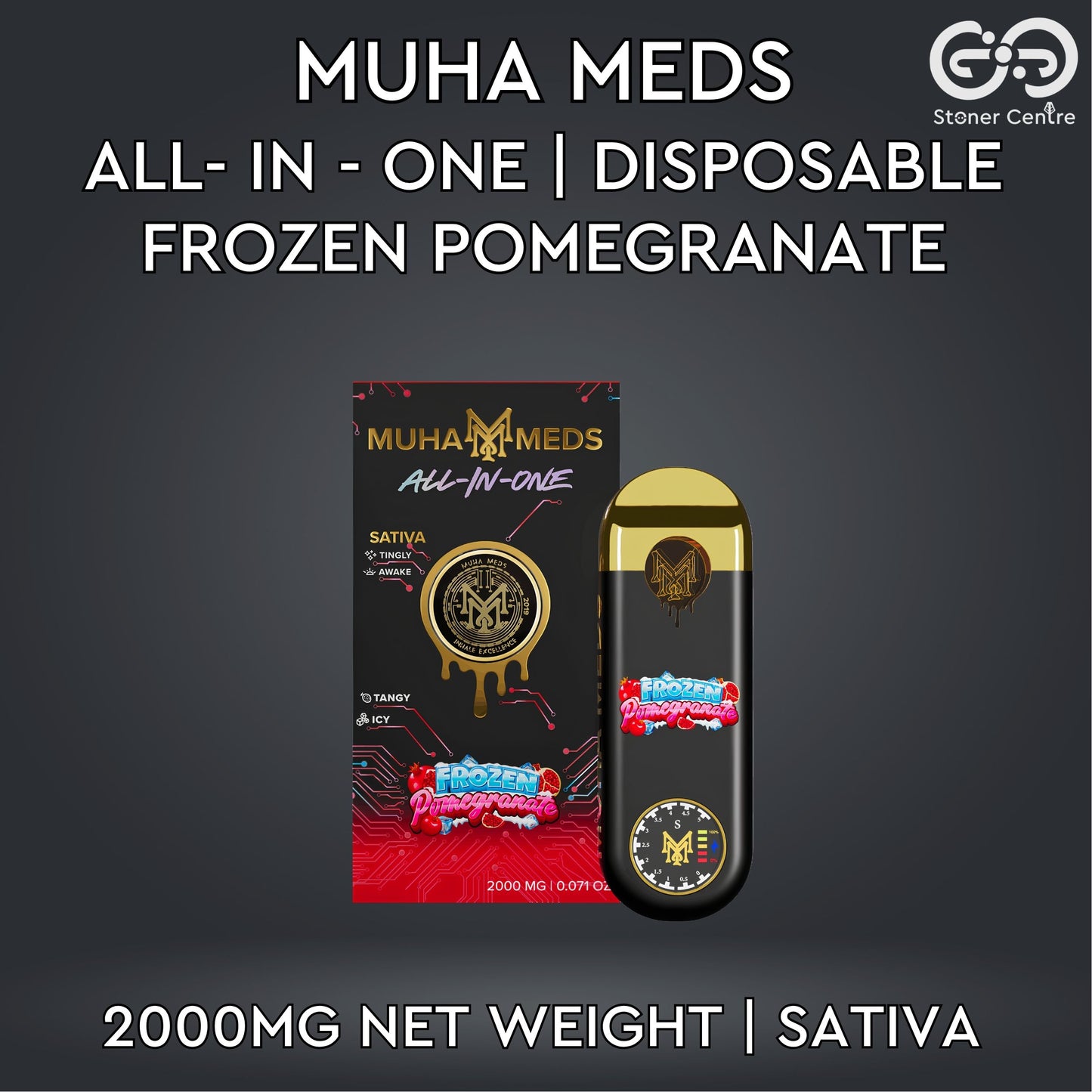 MUHA MEDS ALL - IN - ONE DISPOSABLE 2.0ML | FROZEN POMEGRANATE : SATIVA
