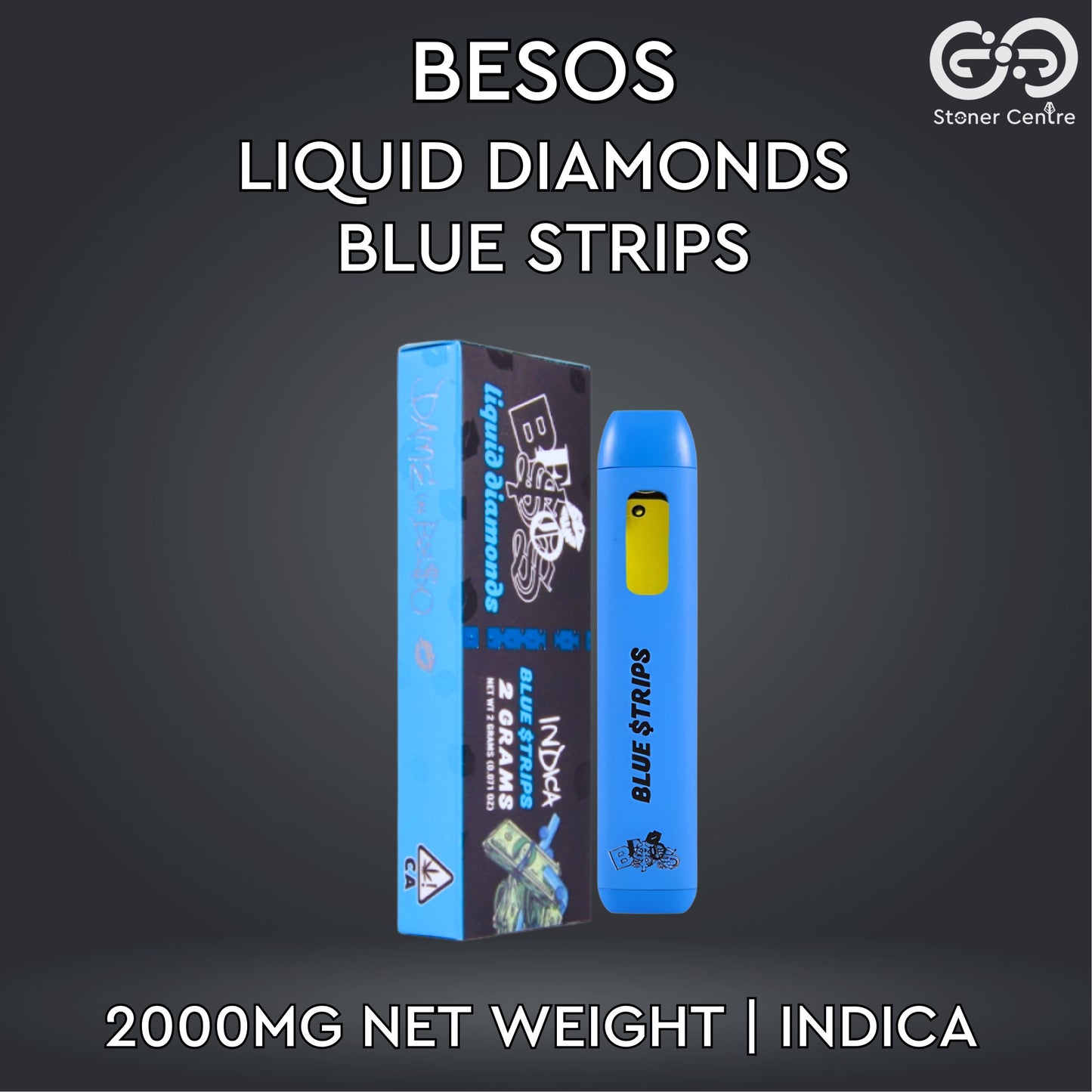 BESOS - LIQUID DIAMONDS 2.0ML | BLUE STRIPS : INDICA