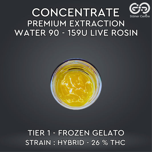 CONCENTRATE - PREMIUM EXTRACTION WATER 90 - 159U LIVE ROSIN | TIER 1 - FROZEN GELATO