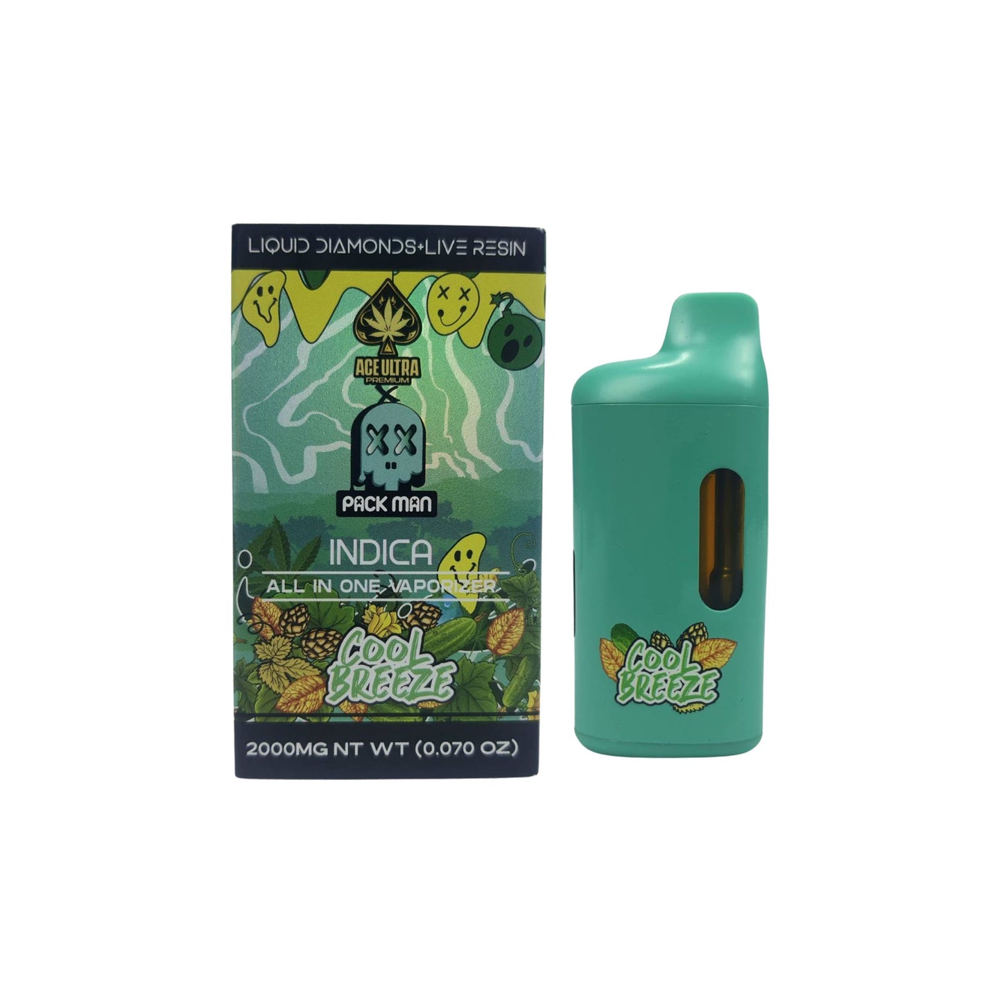 PACK MAN LIQUID DIAMONDS + LIVE RESIN | COOL BREEZE : INDICA